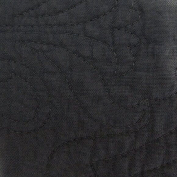 SUNBURST INTERNATIONAL BLUE SCALLOPPED QUILTED PILLOW CASE SHAM SET of 2 BED COT - Picture 4 of 8